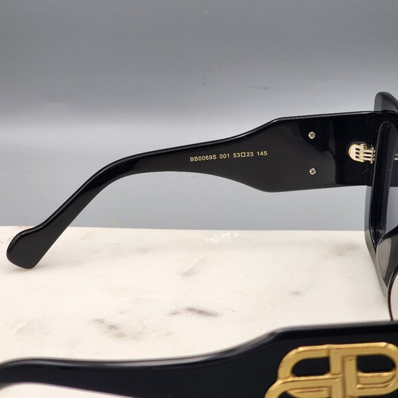 BALENCIAGA BB0069S 001 Women\'s Black Oversized Square Sunglasses 53-23 145 main image 15